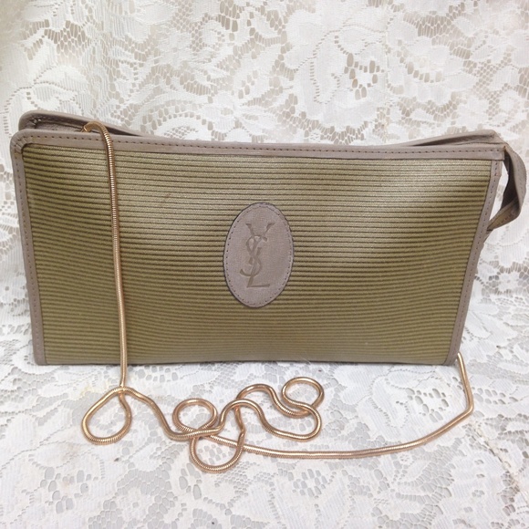 Yves Saint Laurent Coated Canvas Clutch-Crossbody - Picture 1 of 9
